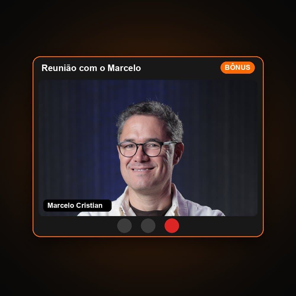 Reunião com o Marcelo e a equipe